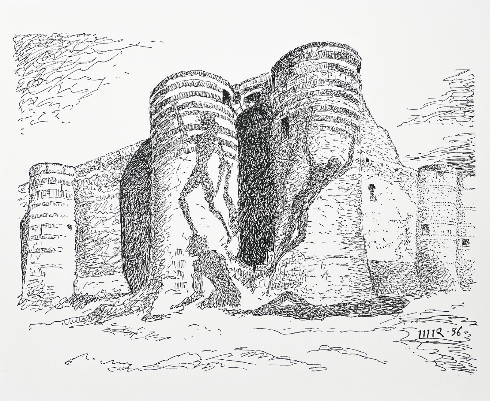 Man Ray - Untitled Fortress: Artist: Man Ray Title: Untitled Fortress Year: 1937 Dimensions: 11 x 8 3/4 in. Edition: From the Rare Limited Edition Publisher: Jean Bucher Paris S