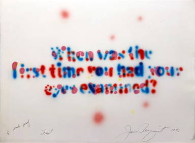 James Rosenquist - First (When was the first time you have your eyes examined?) (1 of 1)