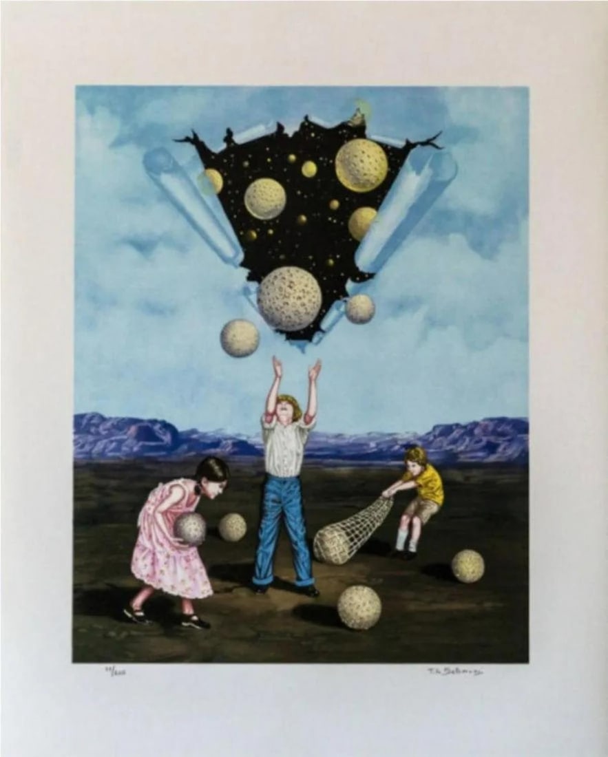 Tito Salomoni - Catch a Star: Artist: Tito Salomoni Title: Catch a Star Year: 1979 Dimensions: 29in. by 23in. Edition: From the Rare Limited Edition of 200 Medium: Lithograph in Colors <