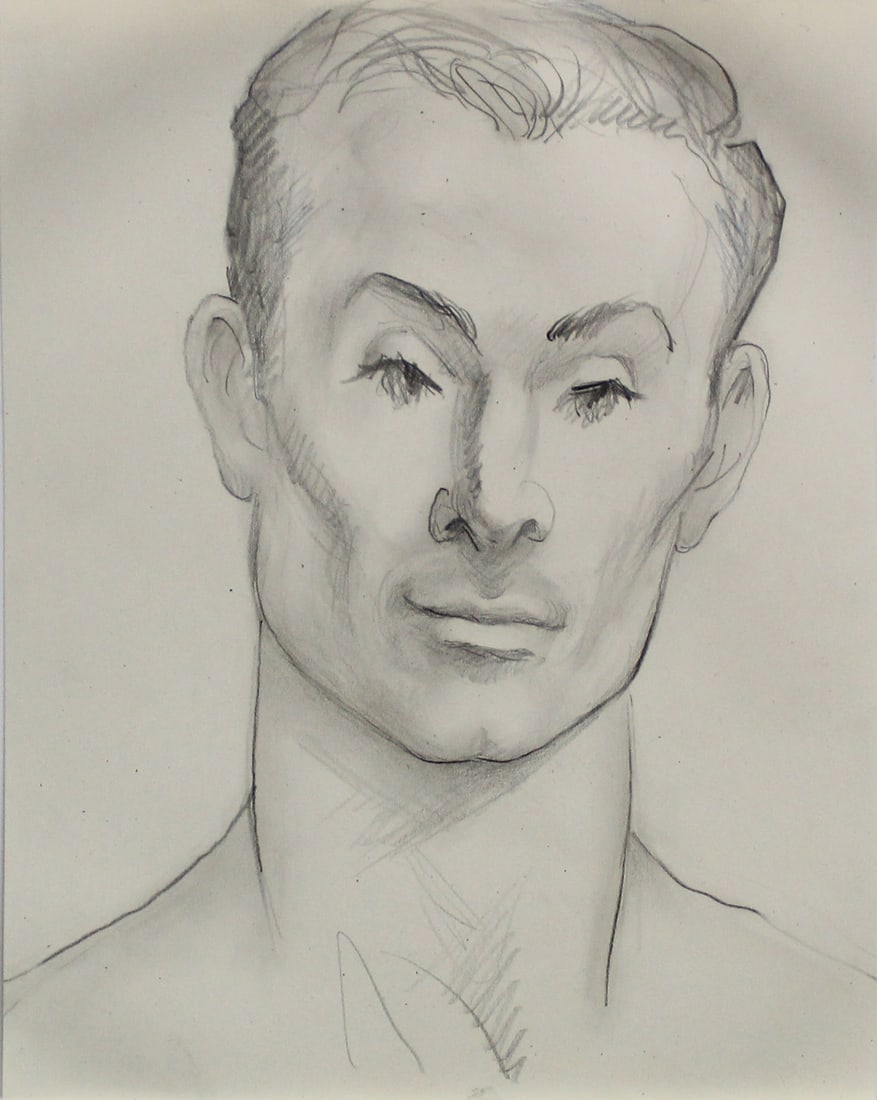 Emlen Etting - Domenico I: Artist: Emlen Etting Title: Domenico I Dimensions: 8in. by 10in. Edition: Unique One of a Kind Artwork Suite: Heads of Boys Medium: Original Pencil on Paper