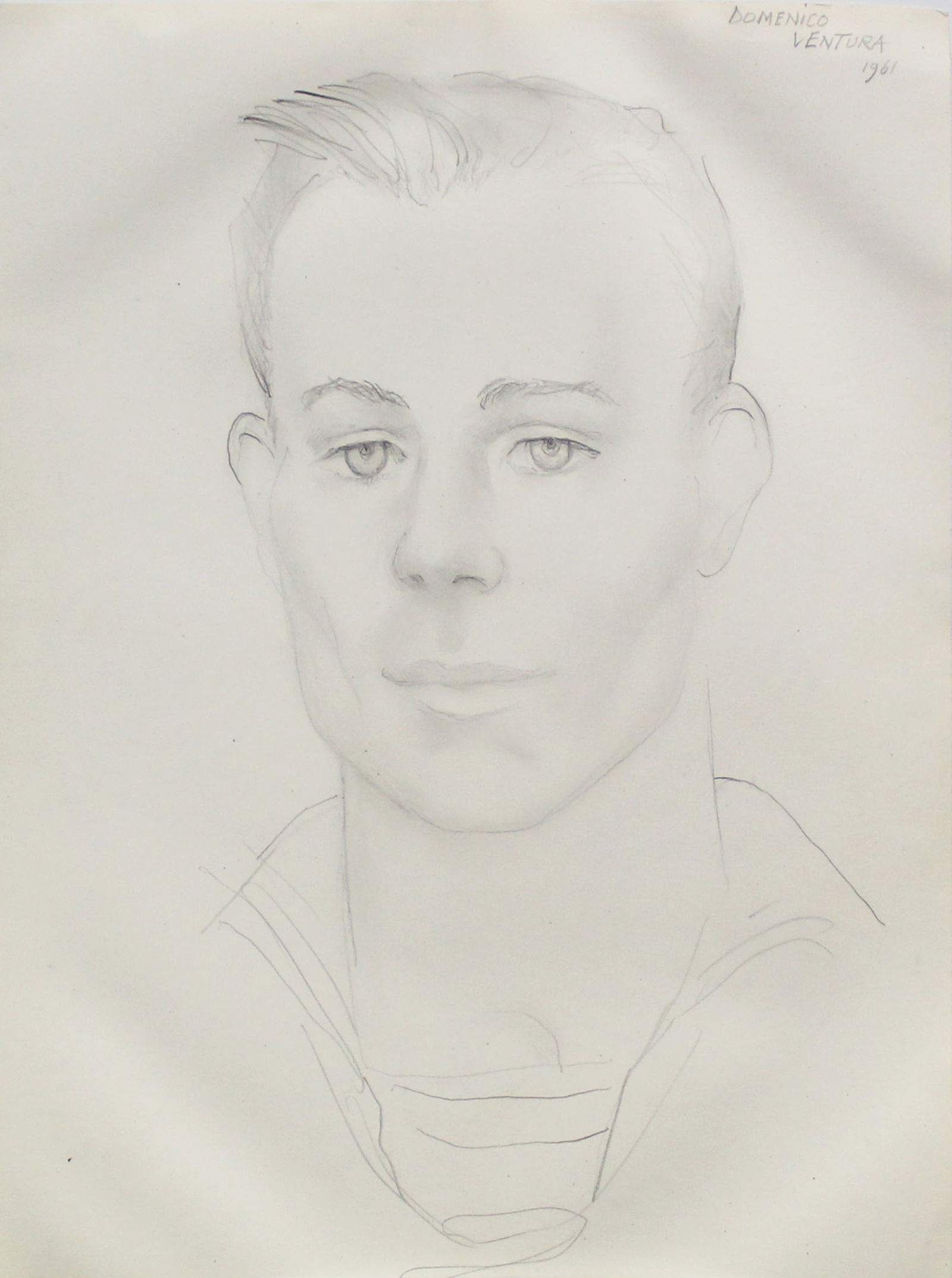 Emlen Etting - Domenico Ventura: Artist: Emlen Etting Title: Domenico Ventura Year: 1961 Dimensions: 9 5/8in. by 12 5/8in. Edition: Unique One of a Kind Artwork Suite: Heads of Boys