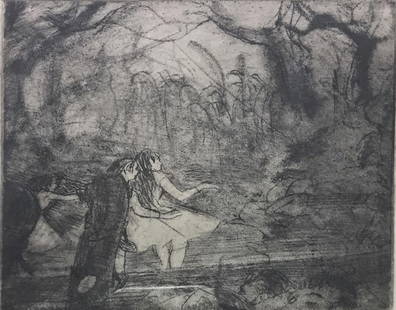 Edgar Degas - On the Stage III: Artist: Edgar Degas Title: On the Stage III Year: 1919 Dimensions: 9 5/8in. by 12 1/2in. Edition: From the Rare Limited Edition Medium: Original Soft Ground Etc
