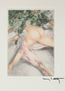Louis Icart - Untitled XIV from "Les Amours de Psyche de Cupidon": Artist: Louis Icart Title: Untitled XIV from "Les Amours de Psyche de Cupidon" Year: 1949 Dimensions: 13in. by 10in. Edition: From the rare limited edition of 150 P
