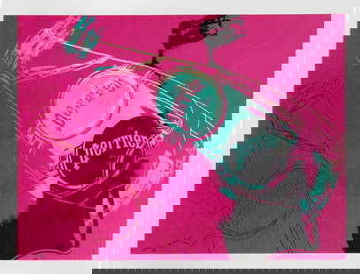 Andy Warhol - Pink Perrier Poster: Artist: Andy Warhol Title: Pink Perrier Poster Year: 1960s Dimensions: 20.5in. by 27in. Edition: From the rare limited edition Medium: Lithograph Con