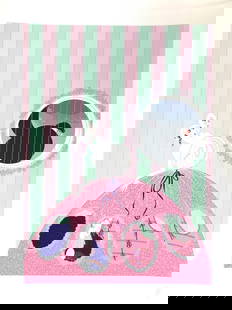Erte - Deception: Artist: Erte Title: Deception Year: 1983 Dimensions: 33 1/4 x 24 3/4 in. Edition: From the rare limited edition of 300 Medium: Original Serigraph in Colors on P