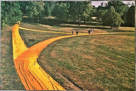 Christo - Wrapped Walk-ways, Loose Park, Kansas City, Missouri (Hand Signed), 1978: Artist: ChristoTitle: Wrapped Walk-ways, Loose Park, Kansas City, Missouri (Hand Signed), 1978Year: 1978Dimensions: 25 x 37 in.Edition: From the rare limited editionPublisher: Nouvelles ImagesMedium: