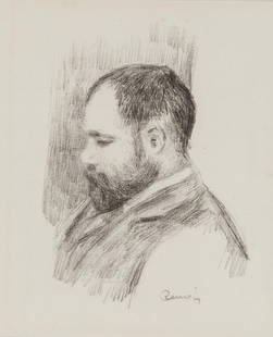 Pierre-Auguste Renoir - Ambroise Vollard: Artist: Pierre-Auguste Renoir Title: Ambroise Vollard Year: 1904 Dimensions: 11in. by 9in. Weight: 9 Edition: From the rare limited edition Suite: L'album des