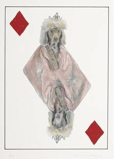 William Wegman - King of Diamonds: Artist: William WegmanTitle: King of DiamondsYear: 1998Dimensions: 25.5in. by 20in.Edition: From the rare limited edition of 40Medium: Original Lithograph on PaperCondition: ExcellentSignature