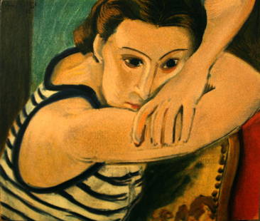 Henri Matisse (After) - Blue Eyes: Artist: Henri Matisse (After)Title: Blue EyesYear: 1954Dimensions: 7 1/4in. by 6 1/8in.Edition: From the rare limited editionSuite: PortraitsMedium: Original offset lithograph on paperCondition: