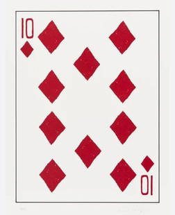William Wegman - Ten of Diamonds: Artist: William Wegman Title: Ten of Diamonds Year: 1998 Dimensions: 25.5in. by 20in. Edition: From the rare limited edition of 40 Medium: Original Lithograph o