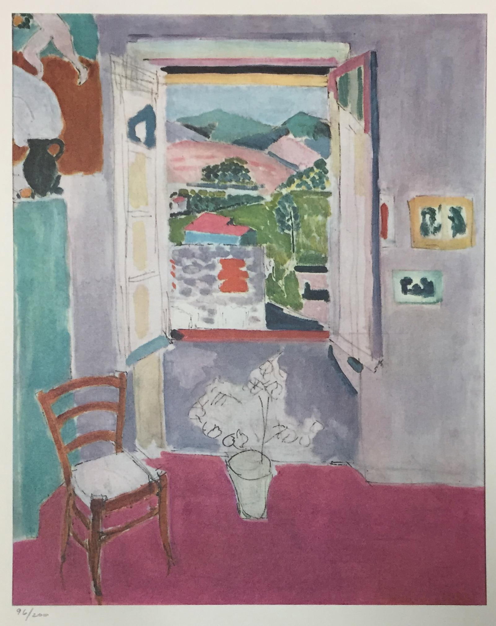 Henri Matisse - The Open Window (After): Artist: Henri Matisse Title: The Open Window Year: 1958 Dimensions: 15 3/4in. by 11 3/4in. Edition: From the Rare Limited Edition of 200 Publisher: New York Gra