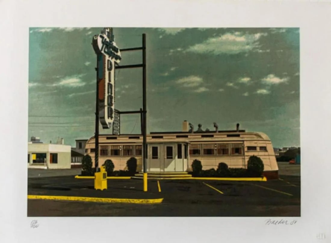 John Baeder - Yankee Clipper: Artist: John Baeder Title: Yankee Clipper Year: 1980 Dimensions: 22in. by 30in. Edition: From the Rare Limited Edition of 250 Medium: Screenprint in colors