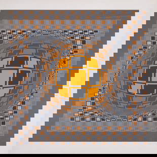 Victor Vasarely - Zeng: Artist: Victor VasarelyTitle: ZengYear: 1978Dimensions: 30 1/4 x 29 1/2 in.Edition: from the limited edition of 250Medium: Screenprint on paperCondition: ExcellentSignature Details: Signed and