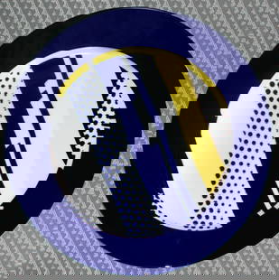 Roy Lichtenstein - Porcelain Plate: Artist: Roy Lichtenstein Title: Porcelain Plate Year: 1990 Dimensions: 12.25in. by 12.25in. Edition: From the rare limited edition of 3000 Publisher: Rosenthal Germany