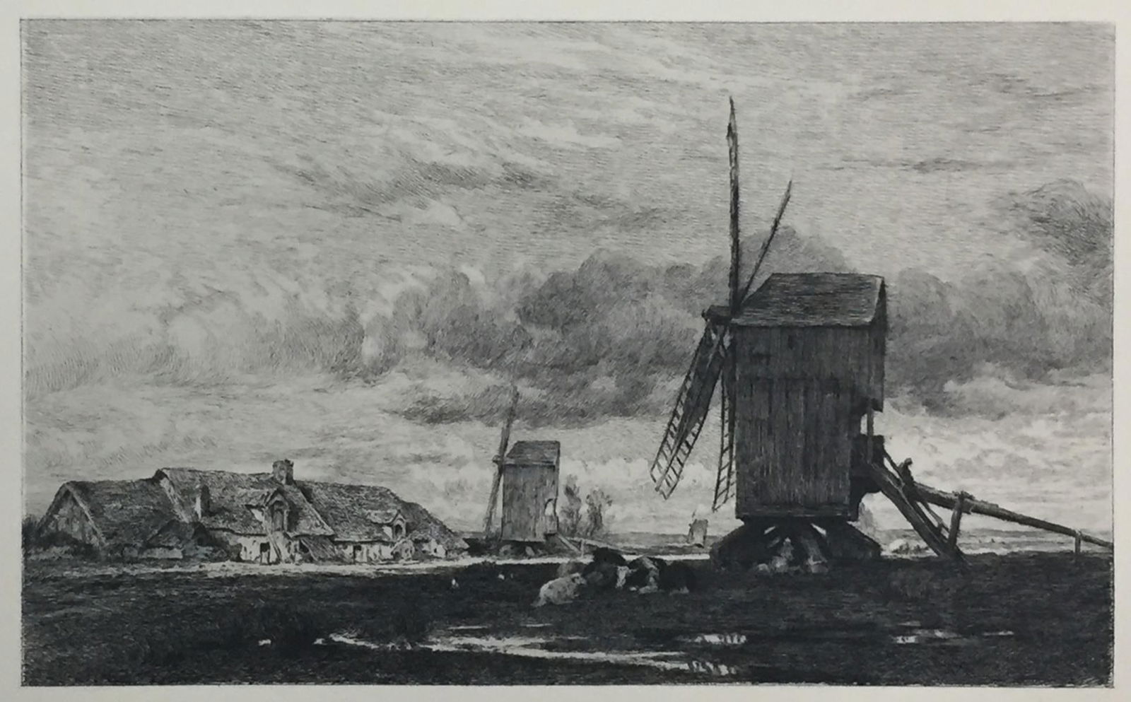 Jules Dupre - Le Moulin a Vent: Artist: Jules Dupre Title: Le Moulin a Vent Year: 1897 Dimensions: 12 1/2in. by 10in. Edition: From the rare limited edition of 525 Publisher: Boudet / Tallandi