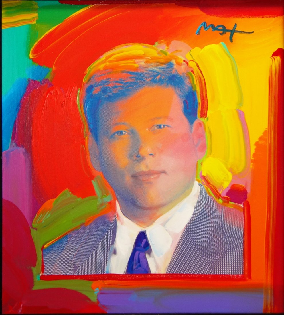 Peter Max "Tim Durham" original acrylic painting: Artist: Peter Max Title: "Tim Durham" Medium: Original acrylic on canvas Size :32Ó x 28Ó Edition:Unique original work of art, one of a kind. Signature: Hand signed by the a