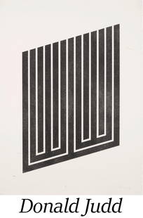 Donald Judd - Untitled Aquatint: Artist: Donald JuddTitle: A Group of 4 Aquatints 4Year: 1978-79Dimensions: 39 7/8 x 29 3/8 in.Edition: PP 4 from the limited edition of 6, aside from the intended edition of 175 plus 15 artist's