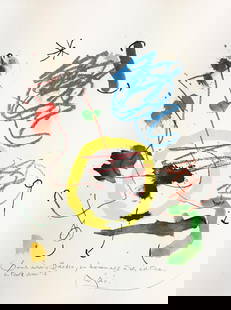 Joan Miro (After) - Pour M Louis Broder: Artist: Joan Miro (After) Title: Pour M Louis Broder Year: 1964 Dimensions: 15in. by 11in. Edition: From the rare limited edition Publisher: XXe Siecle Paris
