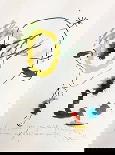 Joan Miro (After) - Pour M Gustavo Gili: Artist: Joan Miro (After) Title: Pour M Gustavo Gili Year: 1964 Dimensions: 15in. by 11in. Edition: From the rare limited edition Publisher: XXe Siecle Paris