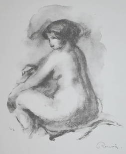 Pierre-Auguste Renoir - Etude de Femme Nue Assise: Artist: Pierre-Auguste Renoir Title: Etude de Femme Nue Assise Year: 1919 Dimensions: 10in. by 13in. Edition: From the Rare Limited Edition of 950 Suite: Douze