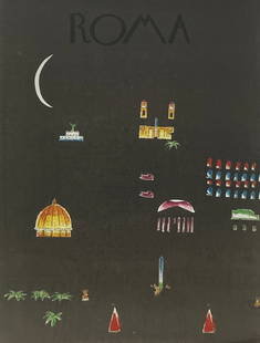 Vintage Poster - Roma Travel Vintage Poster: Artist: Vintage Poster Title: Roma Travel Vintage Poster Year: 1930s Dimensions: 16 x 22 in. Edition: From the rare limited edition Medium: Lithograph <