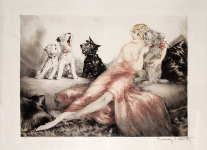 Louis Icart - Perfect Harmony: Artist: Louis IcartTitle: Perfect HarmonyYear: 1932Dimensions: 12 1/2 x 16 1/2 in.Edition: From the rare limited editionMedium: Original drypoint etching with hand coloring on paperCondition: