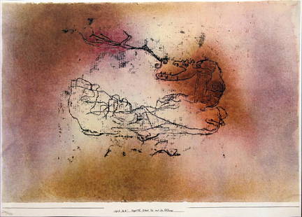 Paul Klee - The Bird Ph. Feeds UR with the Snake: Artist: Paul Klee Title: The Bird Ph. Feeds UR with the Snake Dimensions: 13.25in. by 18.75in. Edition: 238 from the limited edition of 450 Medium: Original lithograph on pap