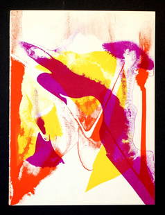 Paul Jenkins - Composition: Artist: Paul Jenkins Title: Composition Year: 1964 Dimensions: 7.5in. by 10in. Edition: From the rare limited edition Publisher: Fernand Mourlot and Jean Adhemar Paris