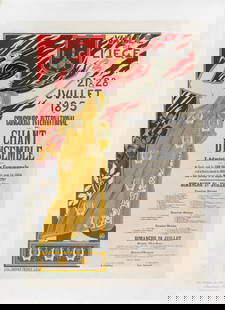 Donnay Auguste - "Concours International de Chant: Artist: Donnay Auguste Title: "Concours International de Chant D'ensemble" Vintage Poster Year: 1897 Dimensions: 15.25in. by 11.25in. Edition: From the rare limited edition Pub