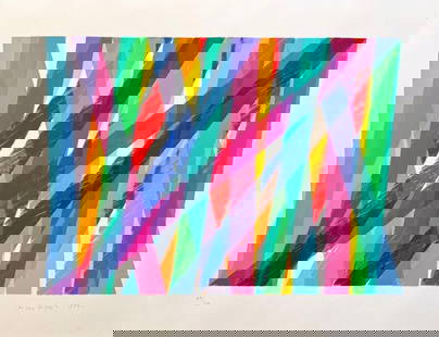 Piero Dorazio - Abstract Strips: Artist: Piero Dorazio Title: Abstract Strips Dimensions: 26 3/4 x 34 1/2 in. Edition: from the limited edition of 120 Medium: Silkscreen on paper Condition: Exc