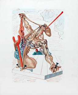 Salvador Dali - Mohammed: Artist: Salvador DaliTitle: MohammedYear: 1964Dimensions: 13in. by 10in.Edition: From the rare limited editionPublisher: Les Heures Claires ParisSuite: The Divine ComedyMedium: Original color