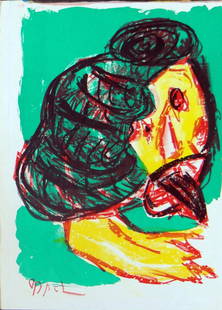 Karel Appel, from One Cent Life: Artist: Karel AppelTitle: UntitledYear: 1964Suite: Once Cent LifeMedium: Original lithograph on paperEdition: From the rare limited edition of 2,000Publisher: E.W. Kornfeld, SwitzerlandSize: 10 1/2"