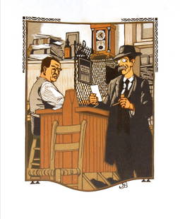 Gustave Baumann - March: Artist: Gustave Baumann Title: March Year: 1912 Dimensions: 8  Comes with Letter of Authenticity, Guaranteed in Perpetuity