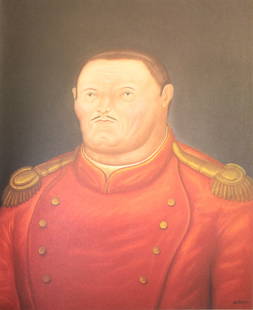 Fernando Botero - Field Marshall: Artist: Fernando Botero Title: Field Marshall Year: 1983 Dimensions: 16in. by 12in. Edition: From the limited edition of 200 Publisher: Harry N. Abrams Inc. New York <