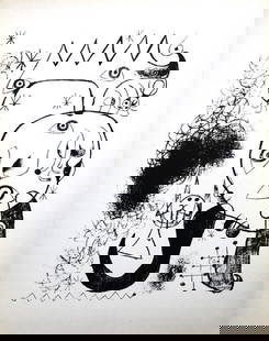Joan Miro - Lithograph XIV: Artist: Joan Miro Title: Lithograph XLVIII Year: 1947 Dimensions: 11in. by 8.5in. Edition: from rare edition of 1500 Publisher: Curt Valentin Medium: