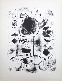 Joan Miro - Lithograph IV: Artist: Joan Miro Title: Lithograph XLVIII Year: 1947 Dimensions: 11in. by 8.5in. Edition: from rare edition of 1500 Publisher: Curt Valentin Medium: