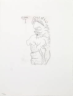 Pablo Picasso (After)- Untitled (15.9.64 I): Artist: Pablo Picasso (After) Title: Untitled (15.9.64 I) Year: 1970 Dimensions: 13in. by 10in. Edition: From the rare limited edition of 666 Publisher: Harry N