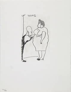 Pablo Picasso (After)- Untitled (29.9.64 II): Artist: Pablo Picasso (After)Title: Untitled (29.9.64 II)Year: 1970Dimensions: 13in. by 10in.Edition: From the rare limited edition of 666Publisher: Harry N. Abrams Inc New YorkSuite: Le Gout du