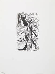 Pablo Picasso (After)- Untitled (27.9.64): Artist: Pablo Picasso (After)Title: Untitled (27.9.64)Year: 1970Dimensions: 13in. by 10in.Edition: From the rare limited edition of 666Publisher: Harry N. Abrams Inc New YorkSuite: Le Gout du