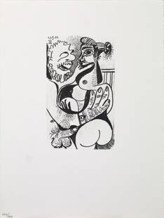 Pablo Picasso (After)- Untitled (29.9.64 IV): Artist: Pablo Picasso (After)Title: Untitled (29.9.64 IV)Year: 1970Dimensions: 13in. by 10in.Edition: From the rare limited edition of 666Publisher: Harry N. Abrams Inc New YorkSuite: Le Gout du
