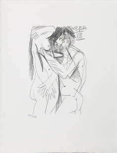 Pablo Picasso (After)- Untitled (8.10.64 XIII): Artist: Pablo Picasso (After)Title: Untitled (8.10.64 XIII)Year: 1970Dimensions: 13in. by 10in.Edition: From the rare limited edition of 666Publisher: Harry N. Abrams Inc New YorkSuite: Le Gout du