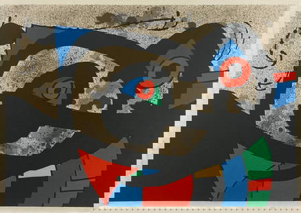 Joan Miro - Le Lezard aux Plumes d'Ord 9: Artist: Joan Miro Title: Le Lezard aux Plumes d'Ord 9 Year: 1971 Dimensions: 16 x 21 in. Edition: From the limited edition of 150 Publisher: Louis Broder