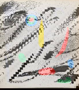 Joan Miro - Untitled: Artist: Joan MiroTitle: UntitledYear: 1968Dimensions: 8in. by 8in.Edition: From the rare limited editionPublisher: Foundation Maeght Saint PaulMedium: Original lithograph on paperCondition: