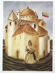 Fernando Botero (After) - Colombian Bishop: Artist: Fernando Botero (After) Title: Colombian Bishop Year: 1984 Dimensions: 13in. by 15.75in. Edition: From the rare limited edition Publisher:editions de la Difference