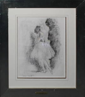 Louis Icart - Untitled: Artist: Louis IcartTitle: UntitledYear: c. 1928Dimensions: 24.5in. by 28.5in.Edition: From the rare limited editionPublisher: Javal Et CompanySuite: Dessins des FemmesMedium: Original lithograph with