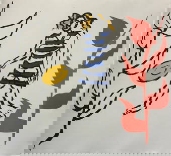 Alexander Calder - Untitled (Holding A Dish): Artist: Alexander Calder Title: Untitled (Holding A Dish) Year: 1976 Dimensions: 16 1/4in. by 17 3/4in. Edition: From the Rare Limited Edition of 200 Publisher: