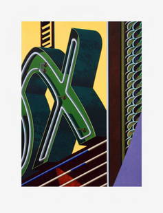 Robert Cottingham - The Letter X: Artist: Robert Cottingham Title: The Letter X Year: 2001 Dimensions: 30.5in. by 23.5in. Edition: 17 from the rare limited edition of 40 Publisher: Tandem Press