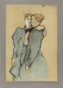 Henri Toulouse-Lautrec (After) - Deux Femmes Vaisant: Artist: Henri Toulouse-Lautrec (After) Title: Deux Femmes Vaisant Year: 1930 Dimensions: 15in. by 10in. Edition: V from the rare limited edition of X Publisher: