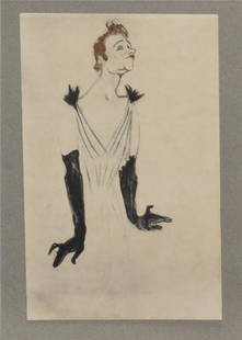 Henri Toulouse-Lautrec (After) - Yvette Guilbert: Artist: Henri Toulouse-Lautrec (After)Title: Yvette GuilbertYear: 1930Dimensions: 15 1/4in. by 10in.Edition: V from the rare limited edition of XPublisher: Chez Hellee et Sergent ParisSuite: Dessins