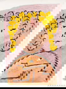 Paul Klee - Head of a Child: Artist: Paul Klee Title: Head of a Child Year: 1939 Dimensions: 14in. by 10.5in. Edition: From the rare limited edition Publisher: Mourlot Paris Sui